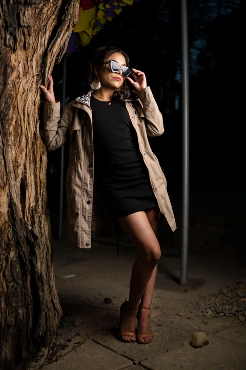 Retrato de moda nocturno